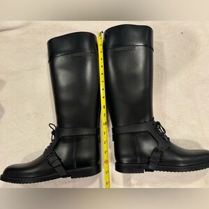 Givenchy Black Tall rain Riding Boots size 41